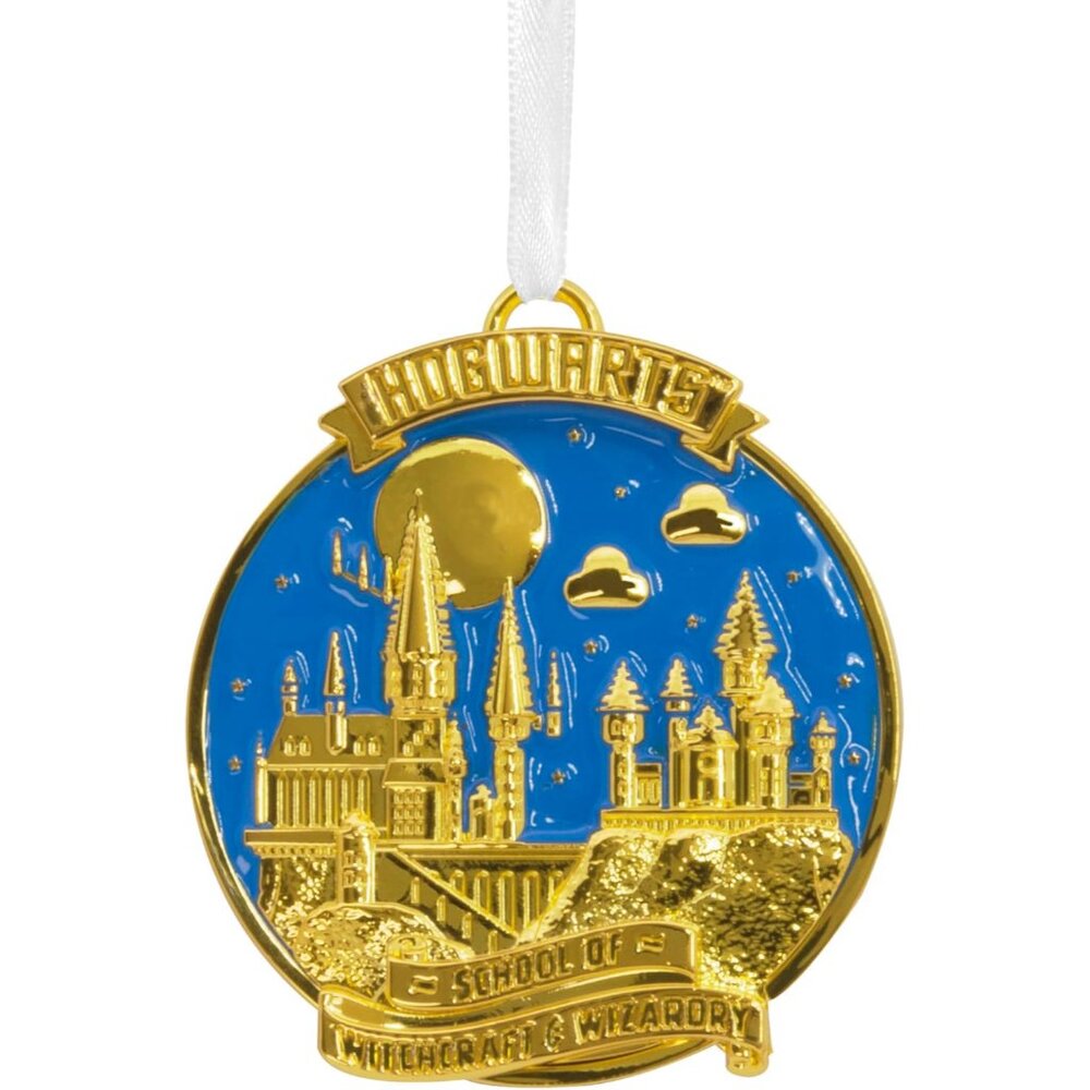 Harry Potter Hogwarts Christmas Ornament, Metal - Picture 1 of 6